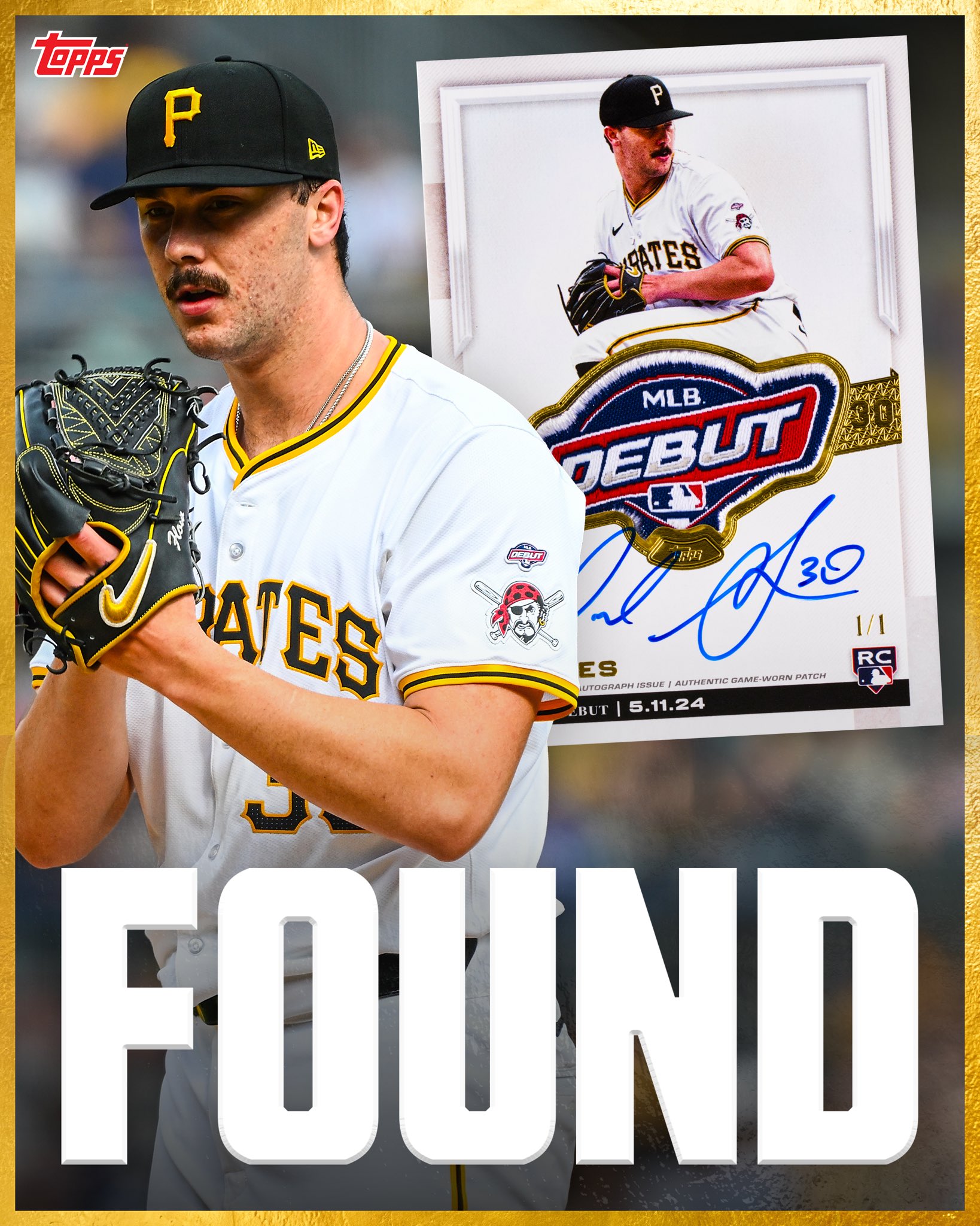 Paul Skenes ルーキーカード 限定130/150 Paul Skenes ルーキーカード 限定130/150 2025 Topps Series 1